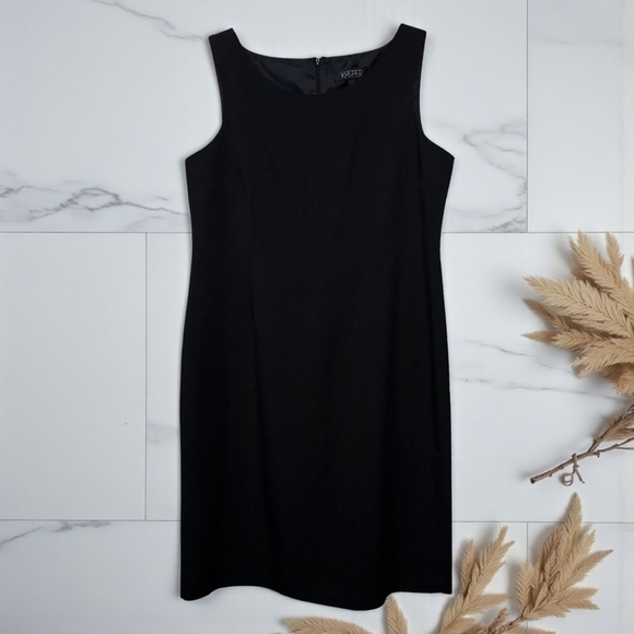 Kasper Classic Black Sheath Dress Elegant Minimalist Career Workwear Plus Sz 14 - Picture 4 of 12